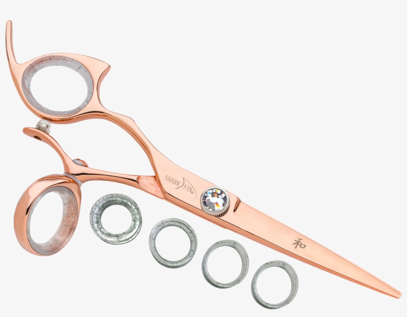 Left Hand Professional Swivel Rose Gold Titanium Cutting - Internet Coupon, transparent png #5937703