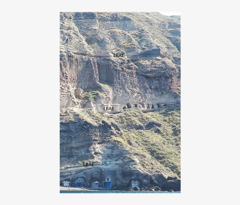 The Pumice And Ash Of The Lba Eruption Had Mantled - Cliff, transparent png #5937756