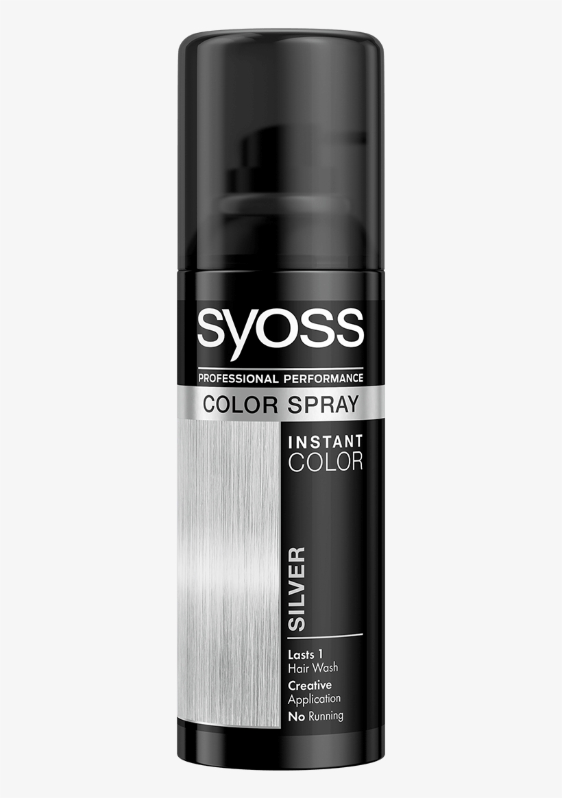 Syoss Com Color Color Spray Silver - Syoss Blue Hair Spray, transparent png #5938360