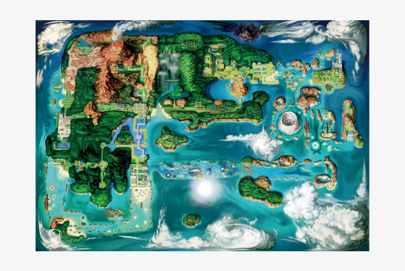 The Hoenn Region - Pokemon Omega Ruby Region, transparent png #5938582