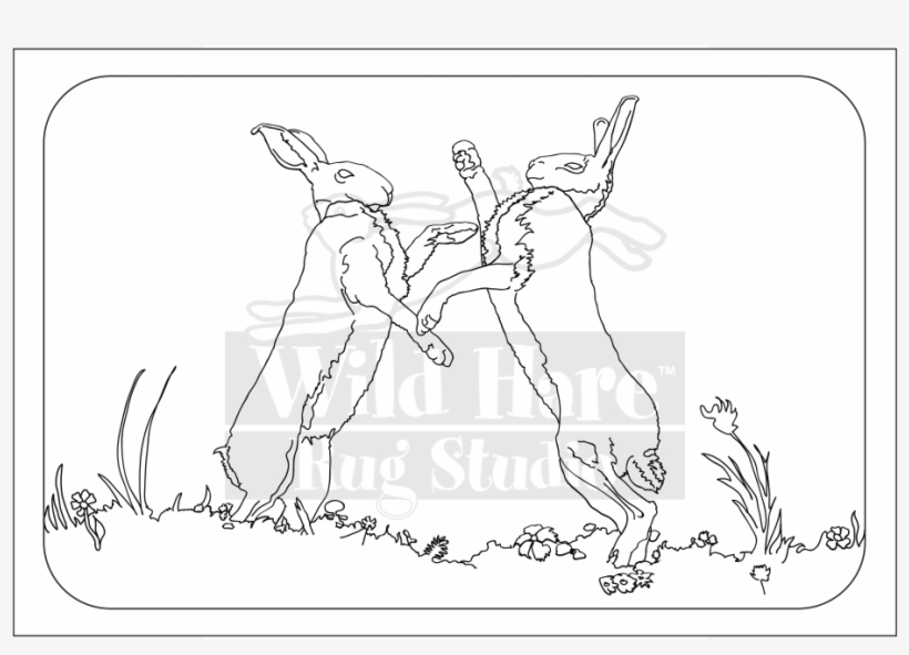 March Hares Rug Pattern - Clip Art, transparent png #5938967