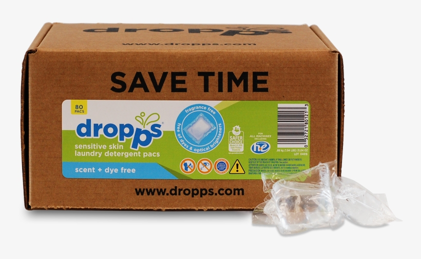 Dropps Sensitive Skin Laundry Detergent Pods, Scent - Dropps Mini Detergent 100ct Pac, Unscented Dye Enzyme-free,, transparent png #5939073