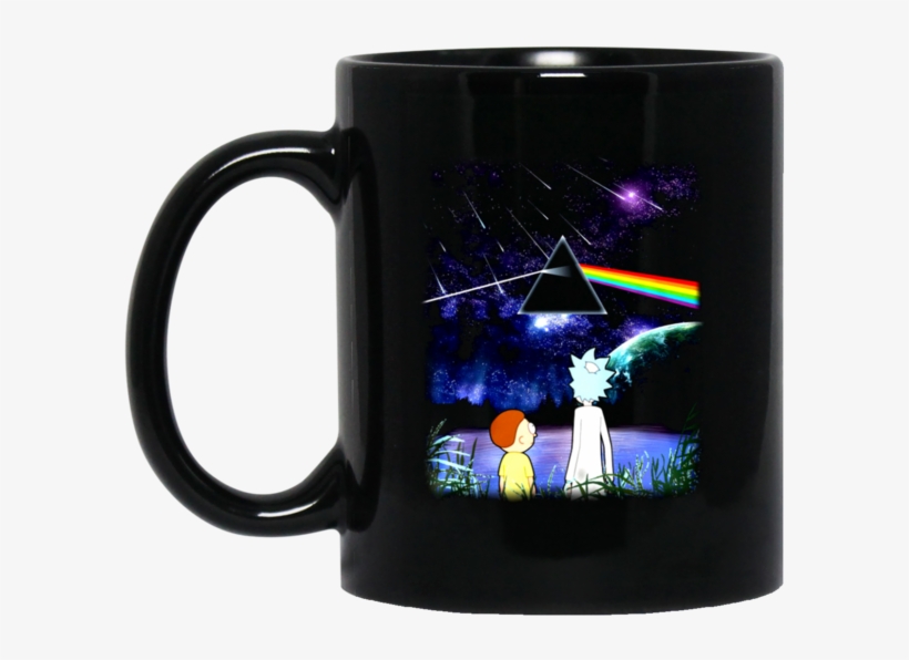 Rick And Morty Mug Pink Floyd Dark Side Of The Moon - Pink Floyd Rick And Morty, transparent png #5939461