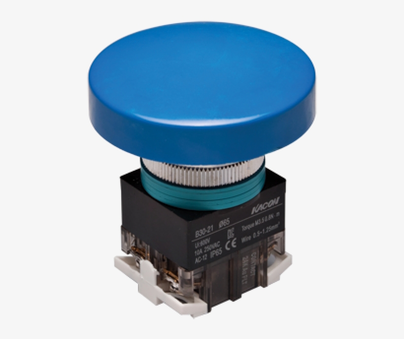 30mm Momentary Push Button, 65mm Mushroom Head, Ip65, - Push-button, transparent png #5940220