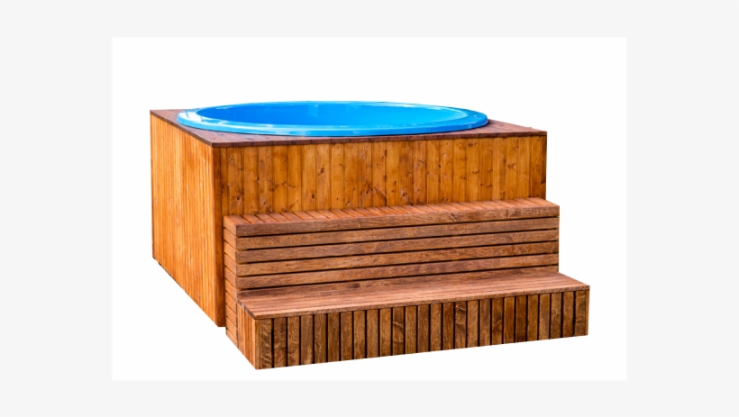 Square Fiberglass Hot Tub - Viking Houttobbe Van Glasvezel Met Externe Kachel, transparent png #5940930