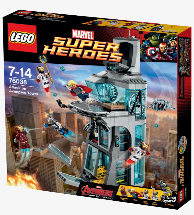 Ce Set Lego Marvel Super Heroes Est Livré Avec 5 Minifigures - Lego Super Heroes Tower, transparent png #5942234
