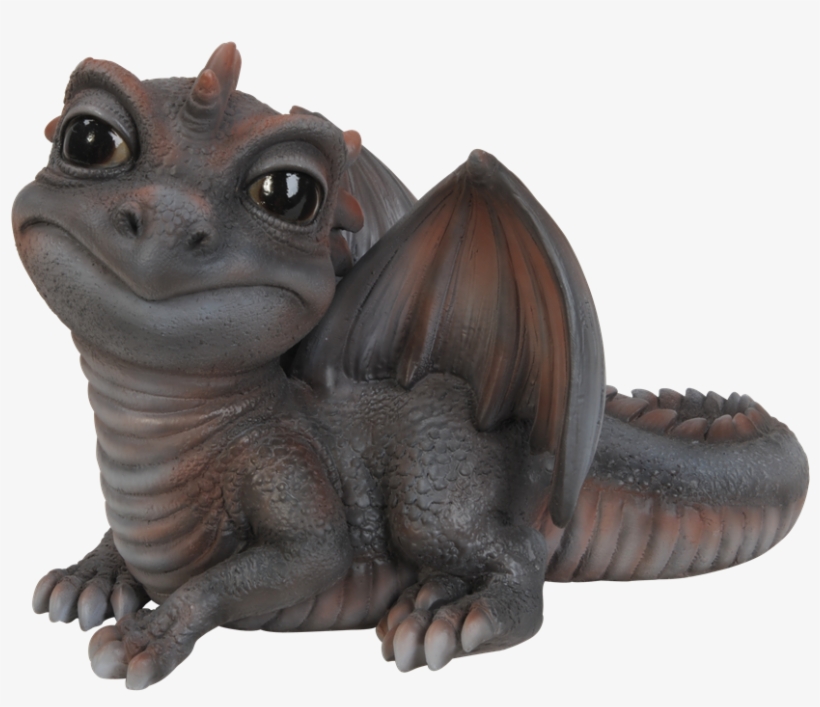 Pet Pal Baby Grey Red Dragon Resin Garden Ornament - Baby Dragon, transparent png #5944412