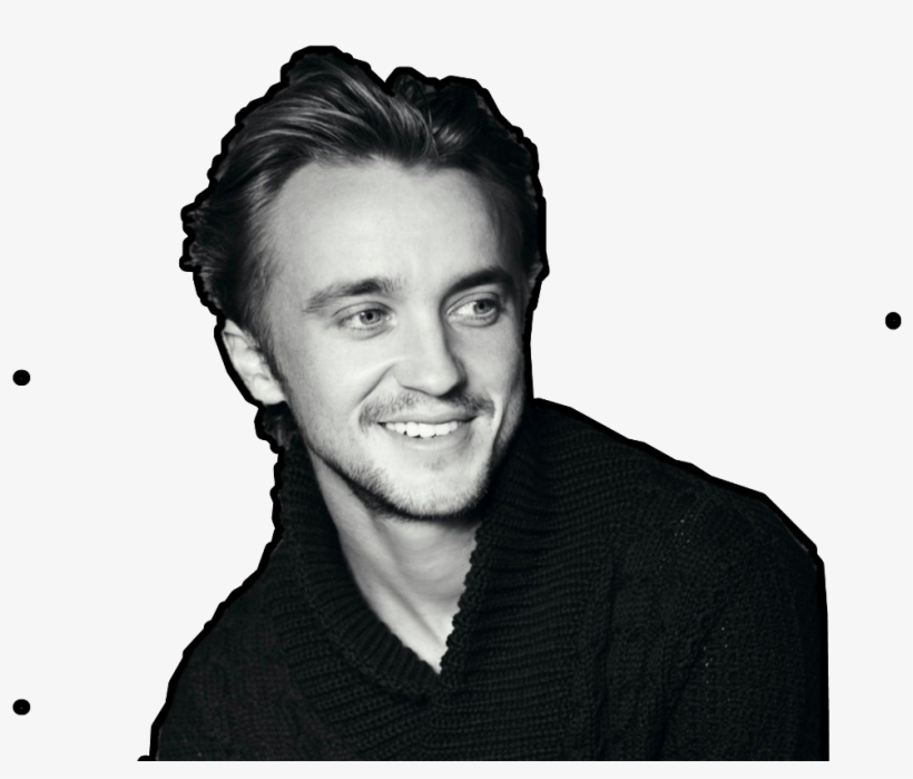 Tom Felton In Black And White, transparent png #5944864