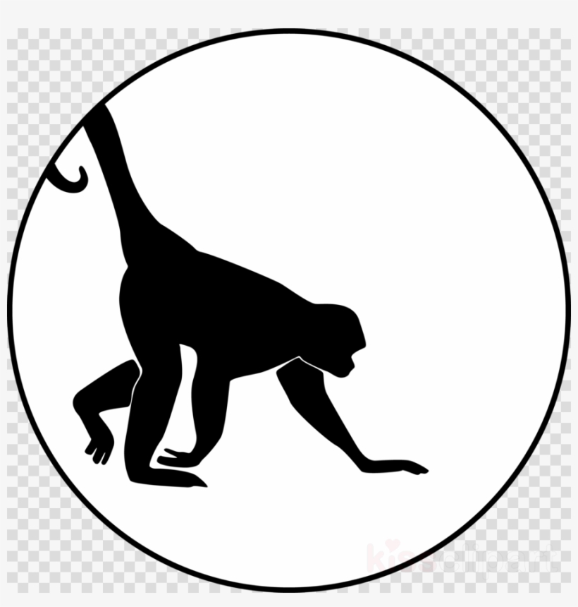 Spider Monkey Silhouette Clipart Cat Clip Art - Indonesia University Of Education, transparent png #5946100