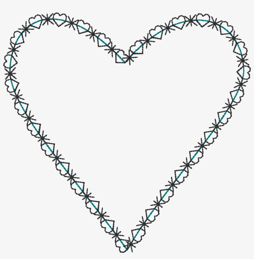 4 Ith Applique Heart Patterns Machine Embroidery - Machine Embroidery, transparent png #5947325