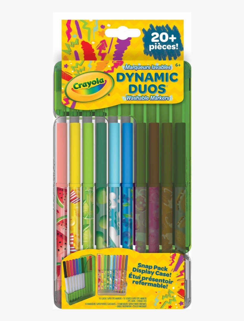 Ended - Crayola Dynamic Duos Super Tips Markers, transparent png #5949344