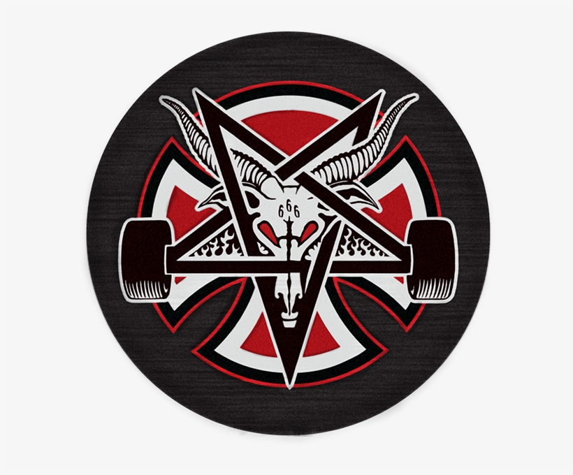 Inde Pentagram Cross Adhesive Back Patch - Independent Trucks X Thrasher, transparent png #5949860