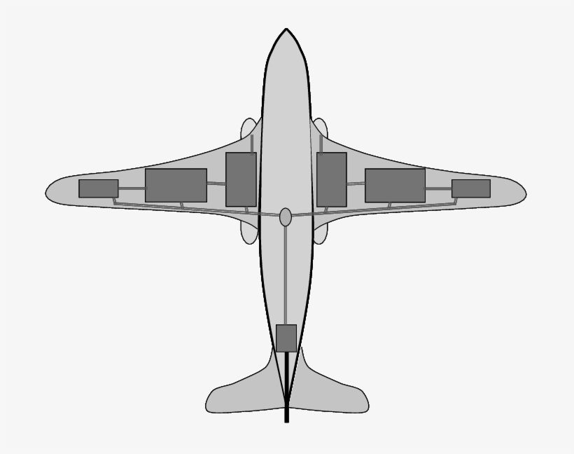 Top View Of Aircraft Fuel System - Aircraft Fuel System, transparent png #5950067