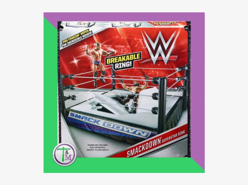 Smackdown Superstar Ring For Wwe Wrestling Figures - Wwe Playset Rings, transparent png #5950233