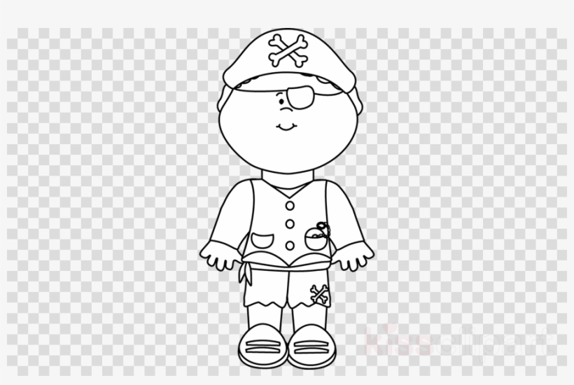 Black And White Pirate For Kids Clipart Pirate Clip - Moomin Svg, transparent png #5950767