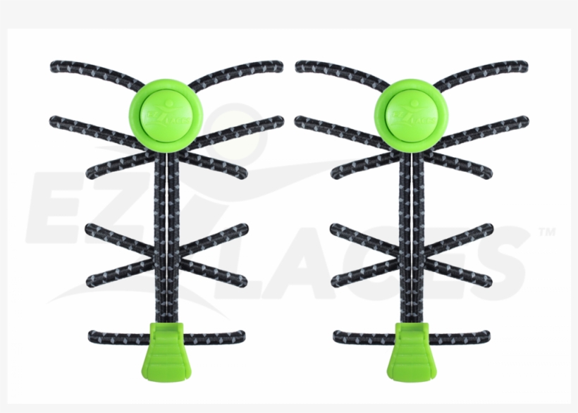 Speedline Black - Ezlaces No-tie, Reflective, High Performance, Elastic, transparent png #5950827