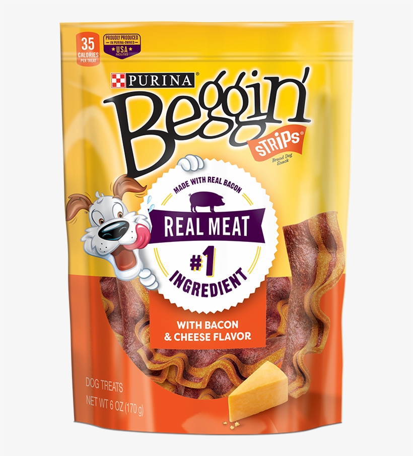Beggin' Strips Bacon & Cheese Dog Treats - Beggin' Strips, transparent png #5950988