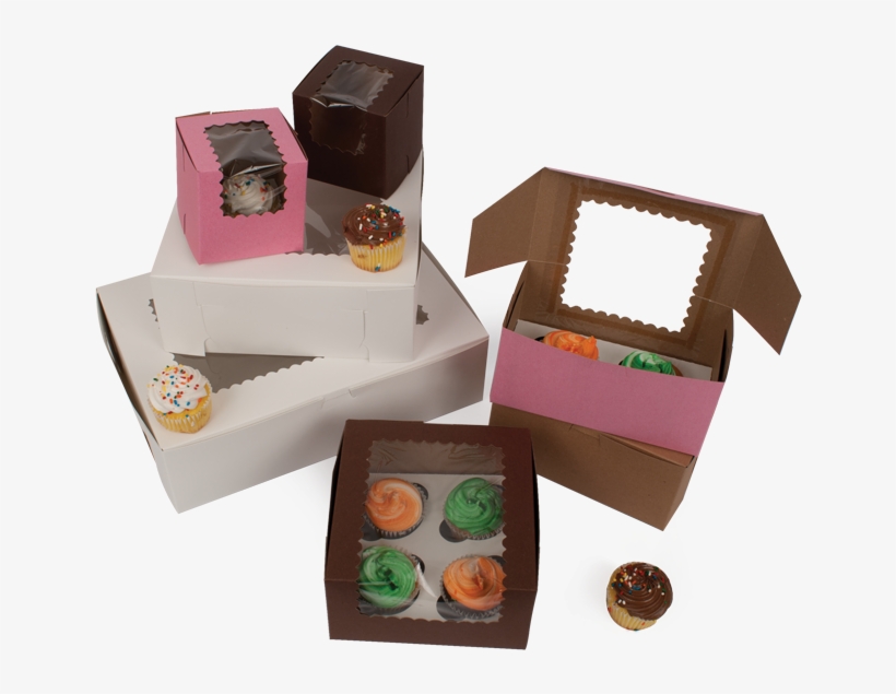 Window Cupcake Boxes - Cupcake, transparent png #5951644