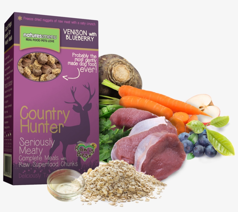 Superfood Crunch Dog Biscuit Venison With Blueberries - Natures Menu Dry Food, transparent png #5951737