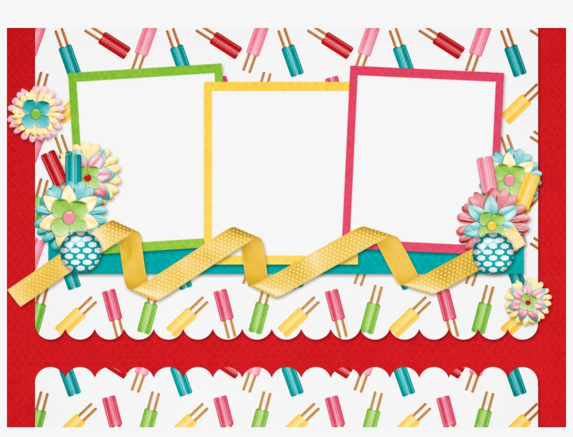 Moldura Com 6 Fotos Png Tema Infantil, transparent png #5951784
