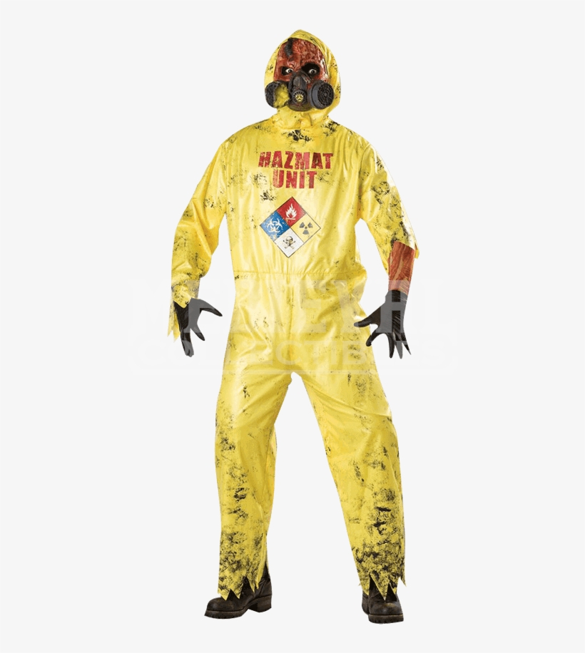 Hazmat Hazard Adult Costume In From Medieval - Hazmat Suit Zombie Costume, transparent png #5952358