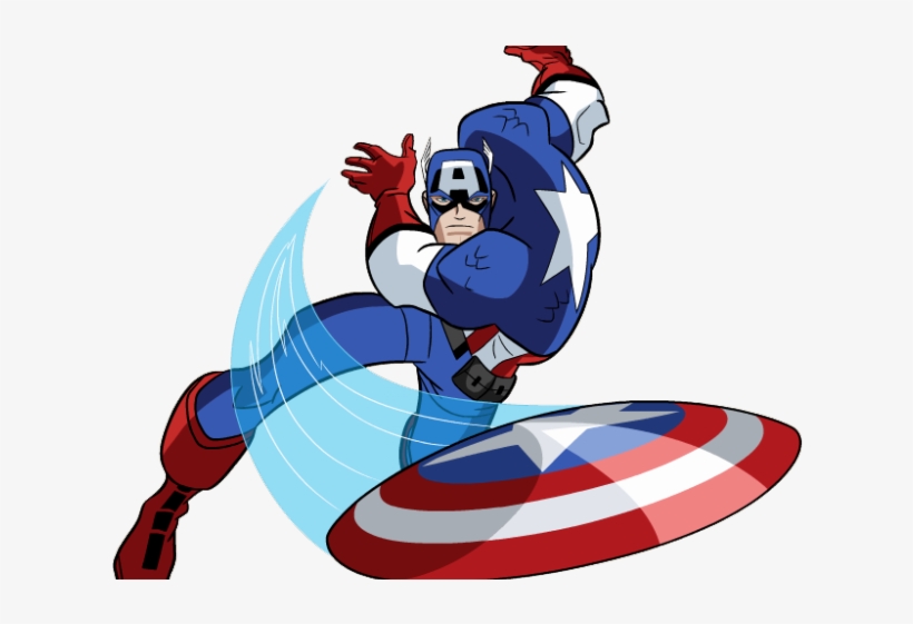 Shield Clipart Hero - Captain America Avengers Comic, transparent png #5953667