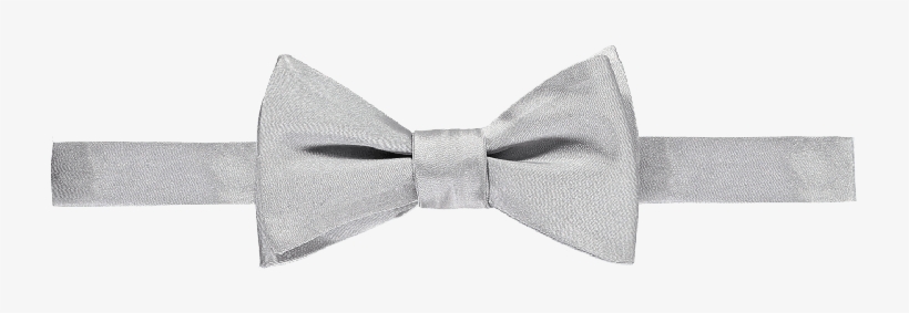 Bow Tie Silk Grey - Cinta Lazo Blanco Png, transparent png #5953813