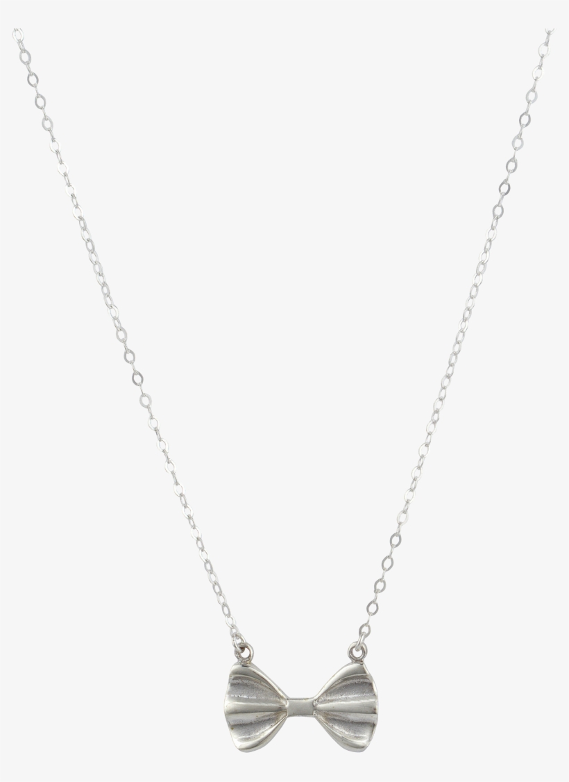 Sterling Silver Bow Necklace, transparent png #5953974