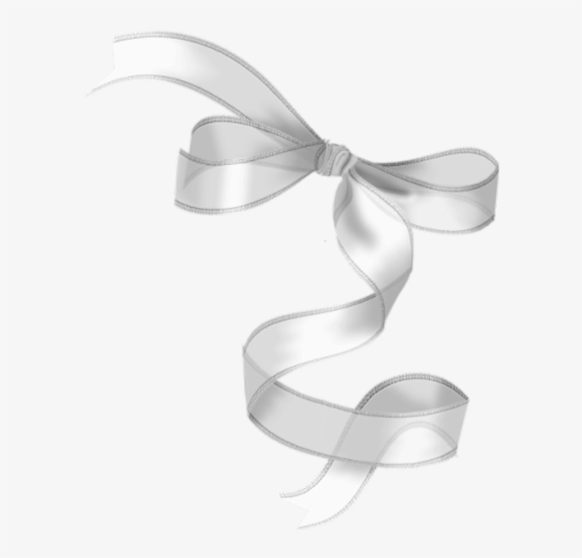 Silver Bows - Silver Ribbon Png Format, transparent png #5954146
