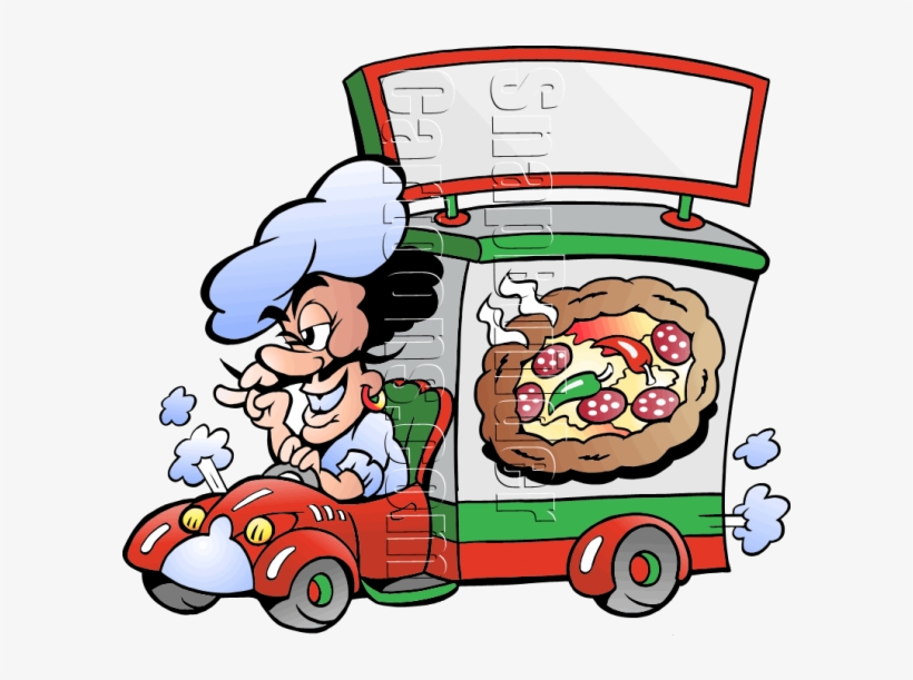 Delivery Car Pizza Logo, transparent png #5955189