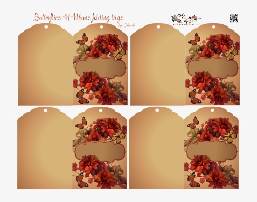 Free Pretty Fall Tags - Place Card, transparent png #5956553