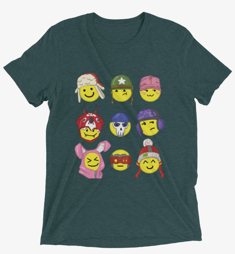Fortnite Emojis Short Sleeve T-shirt, transparent png #5956604