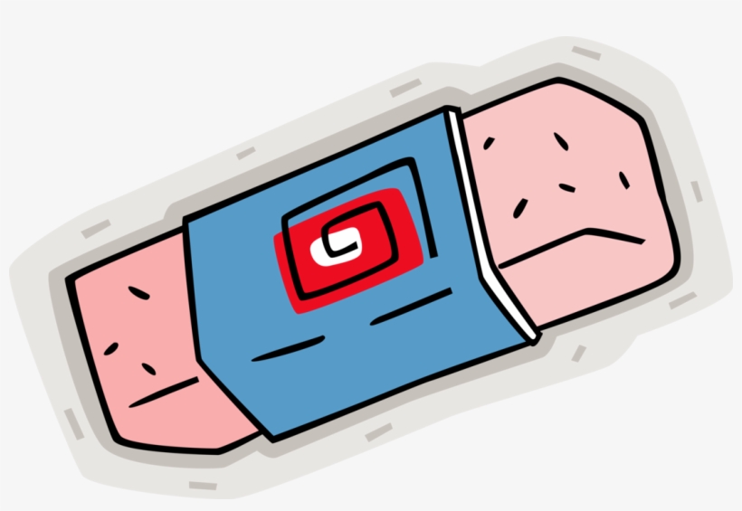 Vector Illustration Of Rubber Eraser For Erasing Marks - Gadget, transparent png #5956945