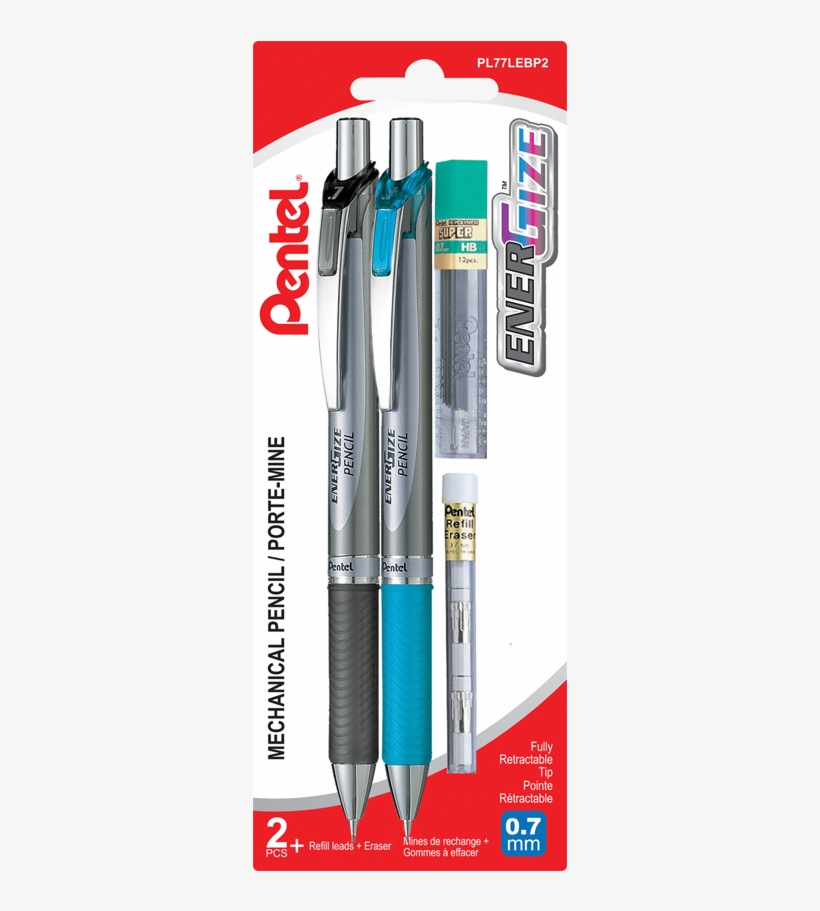 Pentel Energize Mechanical Pencils With Lead And Eraser - Energel Deluxe Pen & Pencil Gift Sets, transparent png #5957052