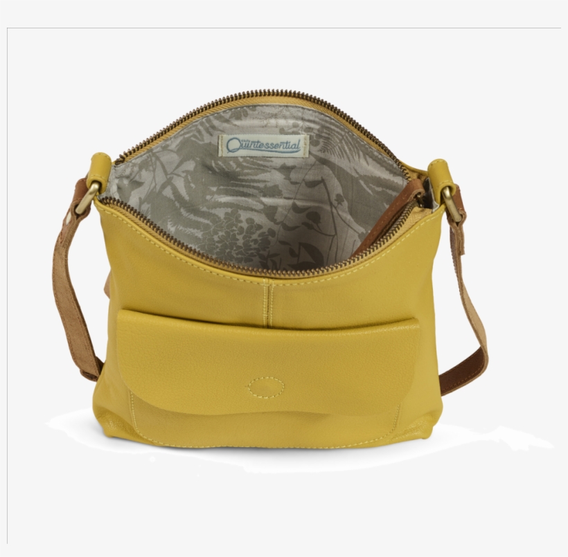 Mustard Soft Leather Cross Body Bag With Free Gift - Gift Wrapping, transparent png #5957594