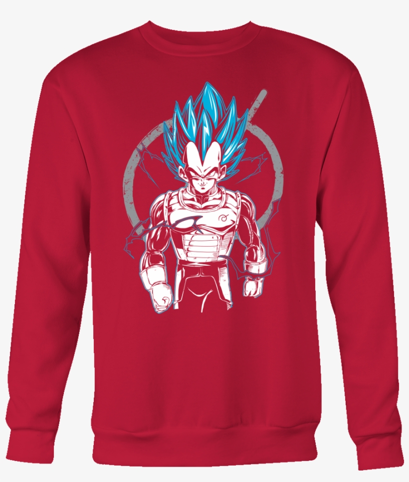 Super Saiyan Vegeta God Sweatshirt T Shirt, transparent png #5960566