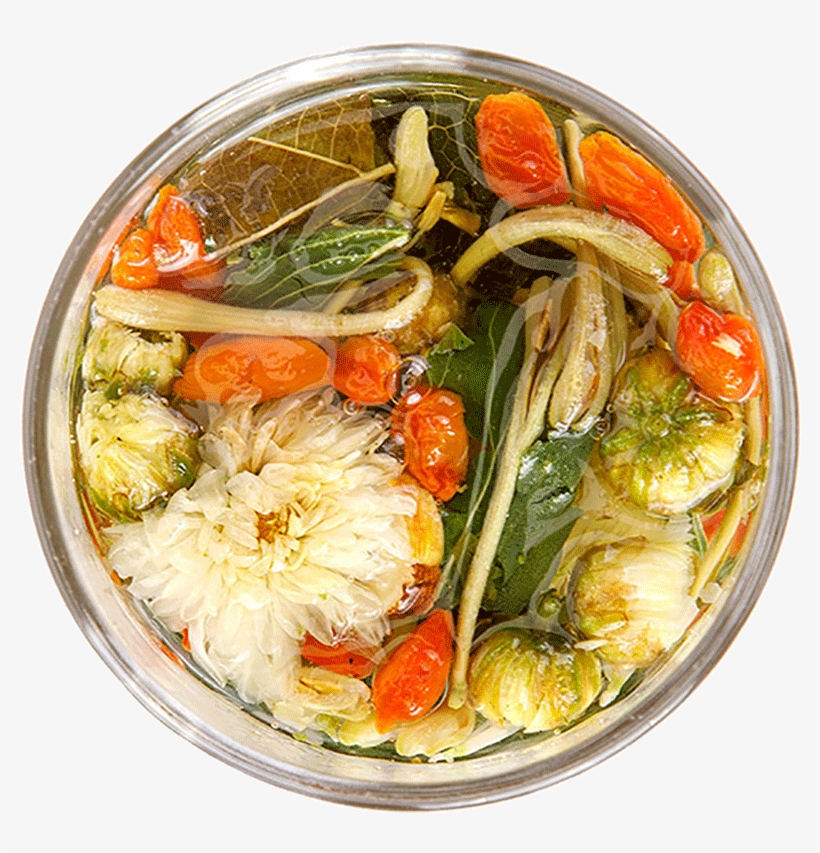 Honeysuckle Chrysanthemum Tea Drops To Tea Fire, Winter - Flowering Tea, transparent png #5961584