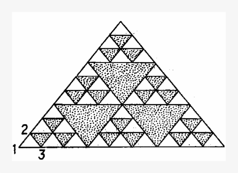 3 Successive Levels Of Farctalisation For A Triangular - Triangle, transparent png #5962002