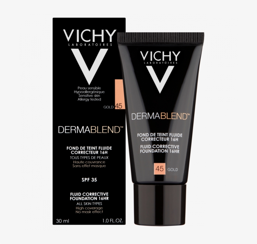 Vichy Dermablend Fluid Corrective Foundation 16hr Spf - Vichy Foundation, transparent png #5962892