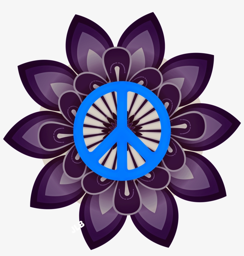 Petal Drawing Hippie Clipart Black And White Library - Drawing, transparent png #5963929