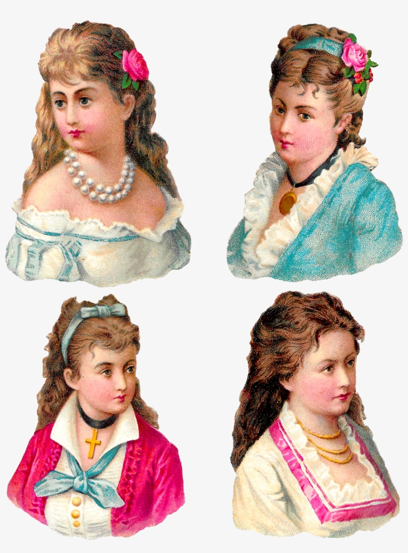 Victorian Women Clipart Collage Sheet Download - Miss Universe 1952, transparent png #5964041