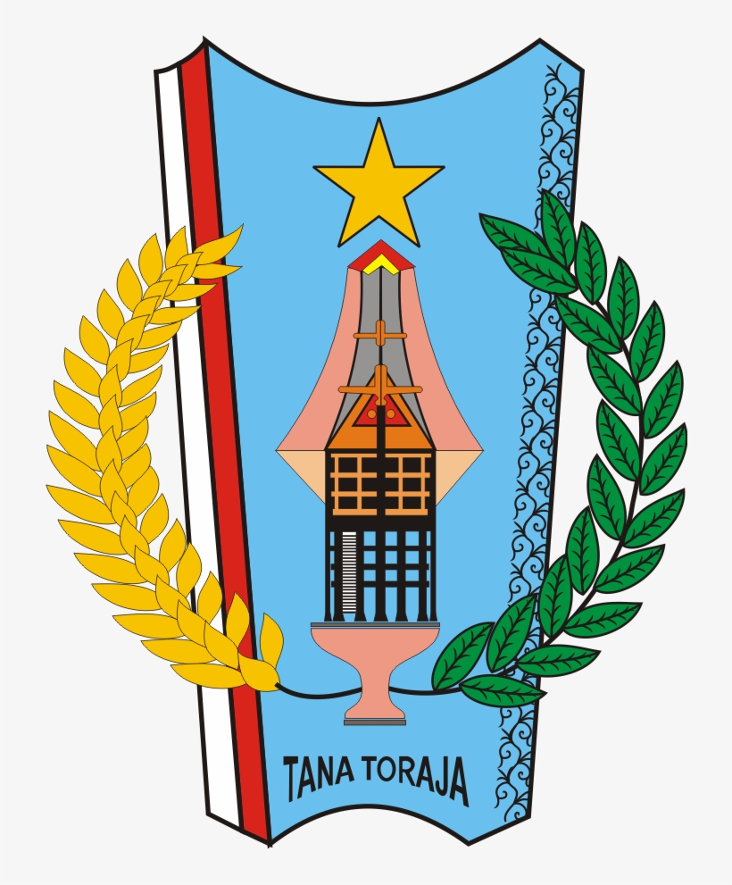 Coat Of Arms, Tana Toraga Regency - Bugis Pinrang, transparent png #5964047