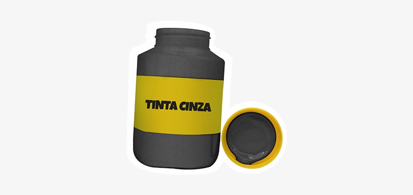 Um Pote De Tinca Cor Cinza, transparent png #5964097