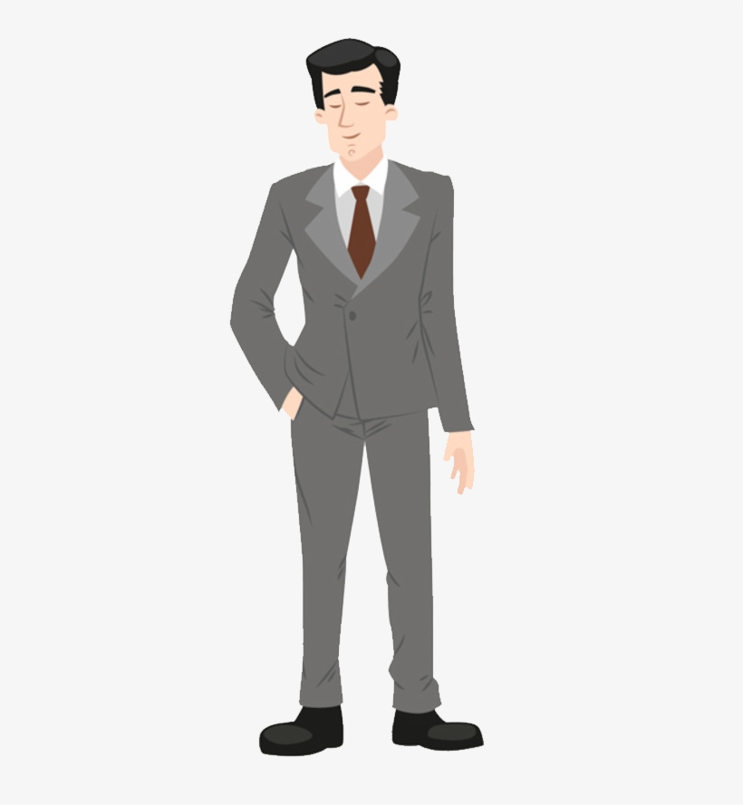 Formal Wear Illustration Suits - Man In Suit Clipart Png, transparent png #5964195