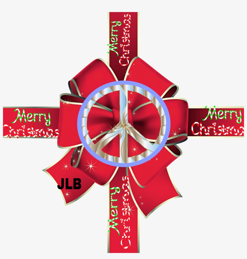 ☮/jlb - Clip Art Christmas Gift Ribbon, transparent png #5964508