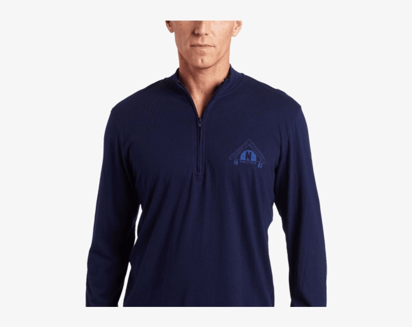 Nautica Men's Sleepwear Quarter Zip Knit Seaworthy - Man, transparent png #5965768