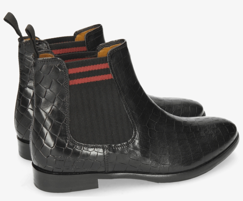 Ankle Boots Daisy 6 Black Elastic Red Lines - Melvin & Hamilton, transparent png #5966030