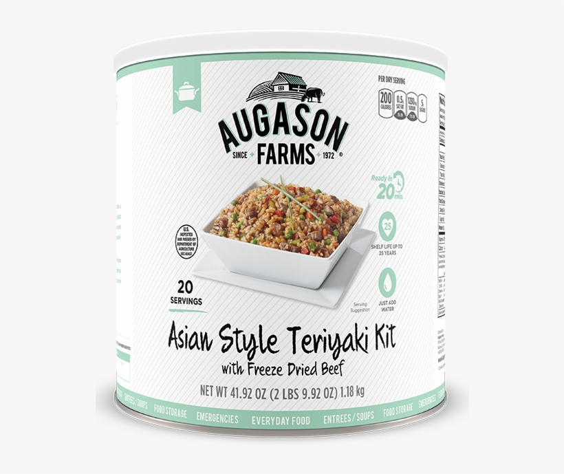 Augason Farms® Asian Style Beef Teriyaki Kit Can - Augason Farms Emergency Food Asian Style Teriyaki, transparent png #5967633