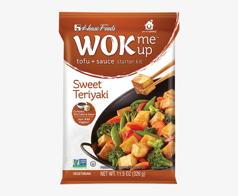 Wok Me Up Sweet Teriyaki - House Foods Wok Me Up Tofu + Sauce, Sweet Teriyaki, transparent png #5967687