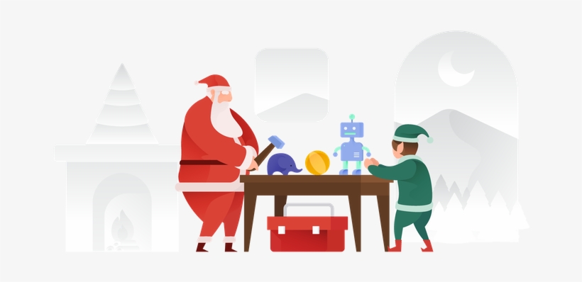 Premium Santa Claus With Gifts Illustration Download - Dribbble, transparent png #5968427